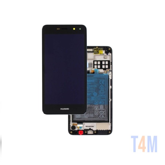 TOUCH+DISPLAY+FRAME HUAWEI Y5 2017 NEGRO (SERVICE PACK 02351DMD/0235DME/02351DMF/02351KUH)